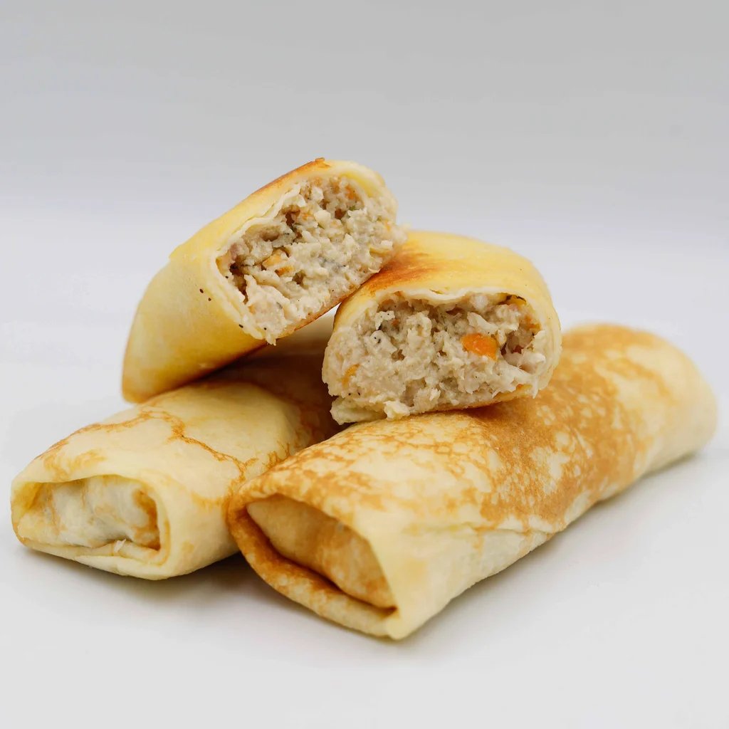 МЛИНЦІ З ЗАПЕЧЕНОЮ КУРКОЮ ТА СИРОМ СУЛУГУНІ | УПАКОВКА