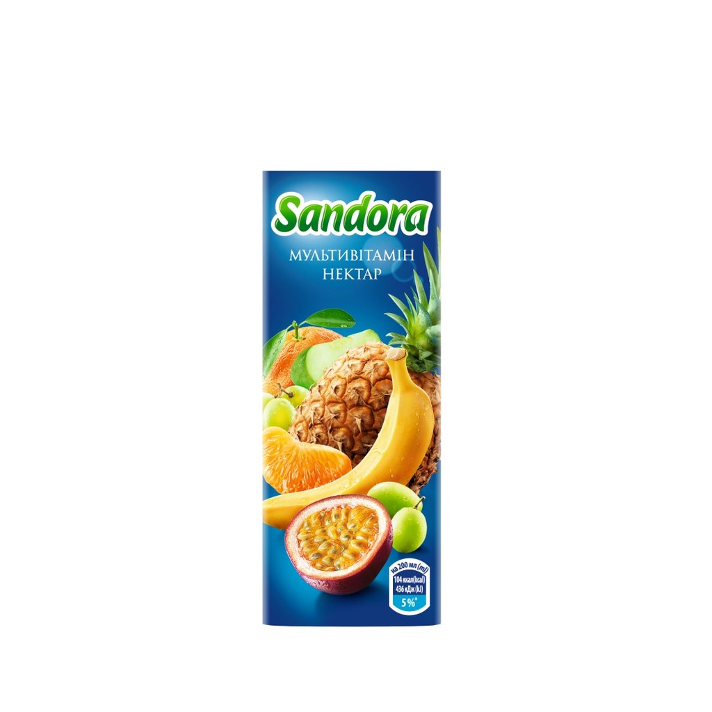 Мультивітамін сік Sandora, 0.2 л