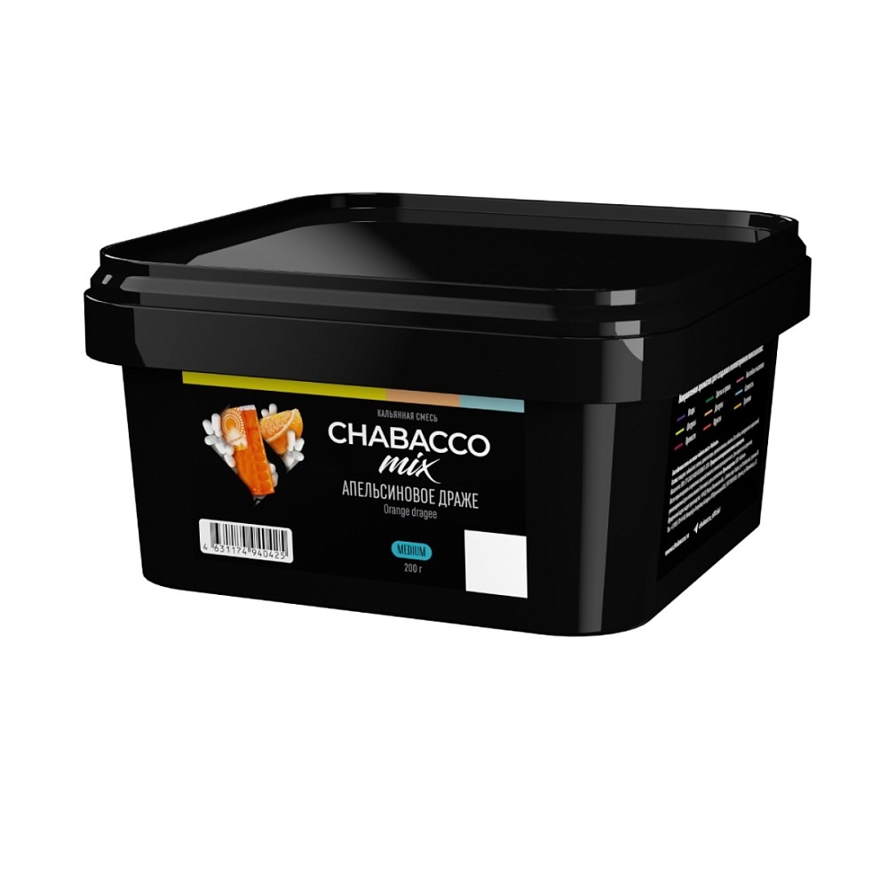 Бестабачная смесь Chabacco 200 гр Апельсиновое драже