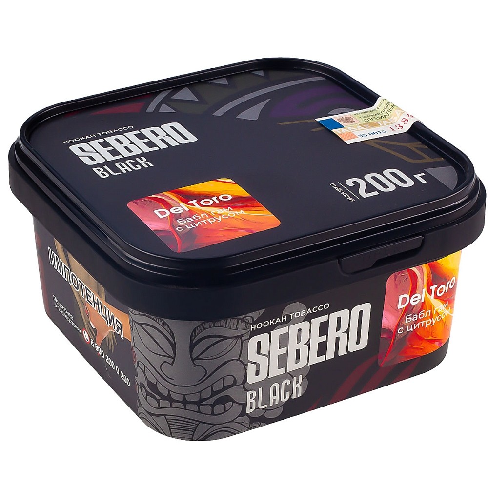 Табак Sebero Black 200 гр Del Toro