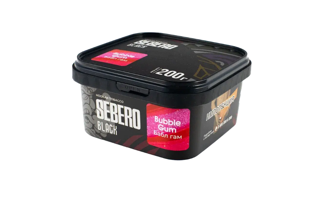 Табак Sebero Black 200 гр Bubble Gum