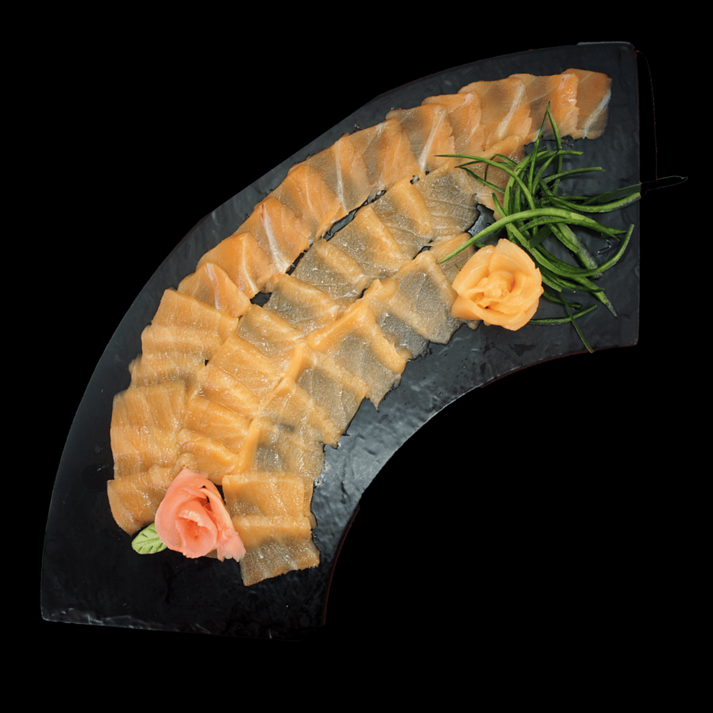 Sashimi salmón corte fino