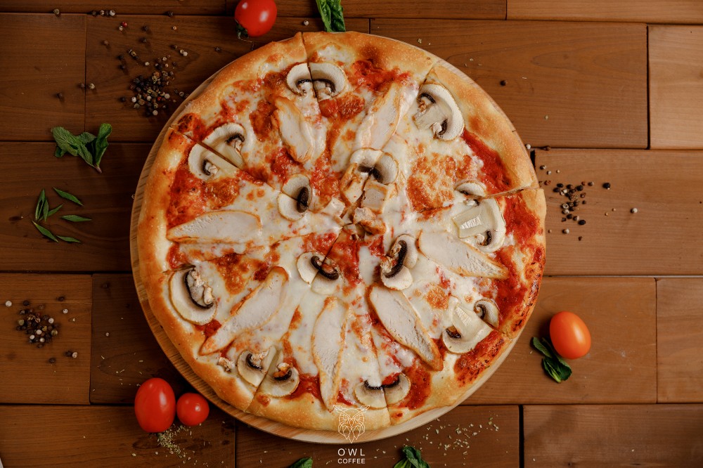 PIZZA КУРИЦА С ГРИБАМИ