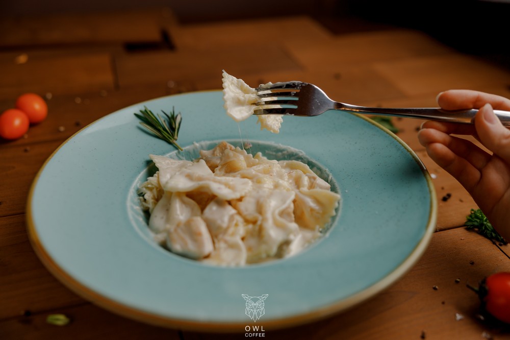 ФАРФАЛЛЕ С КУРИЦЕЙ И ГРИБАМИ
