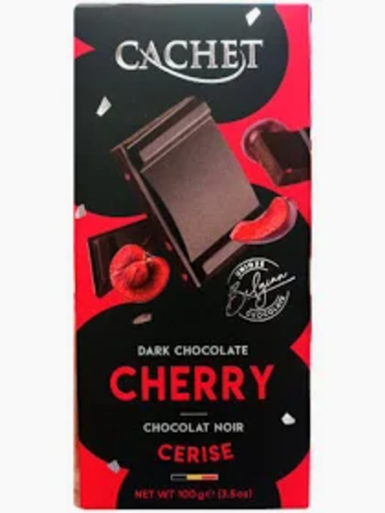 Шоколад чорний Cachet Almonds & Cherries (55% cacao) - 90г