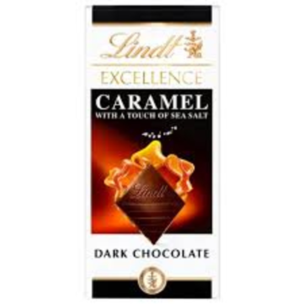 LINDT Excellence Caramel & Salt / Шоколад з карамеллю та сіллю 100г