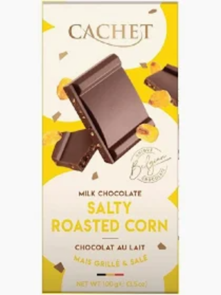 Шоколад молочний Cachet Salty Roasted Corn (31% cacao) - 100г