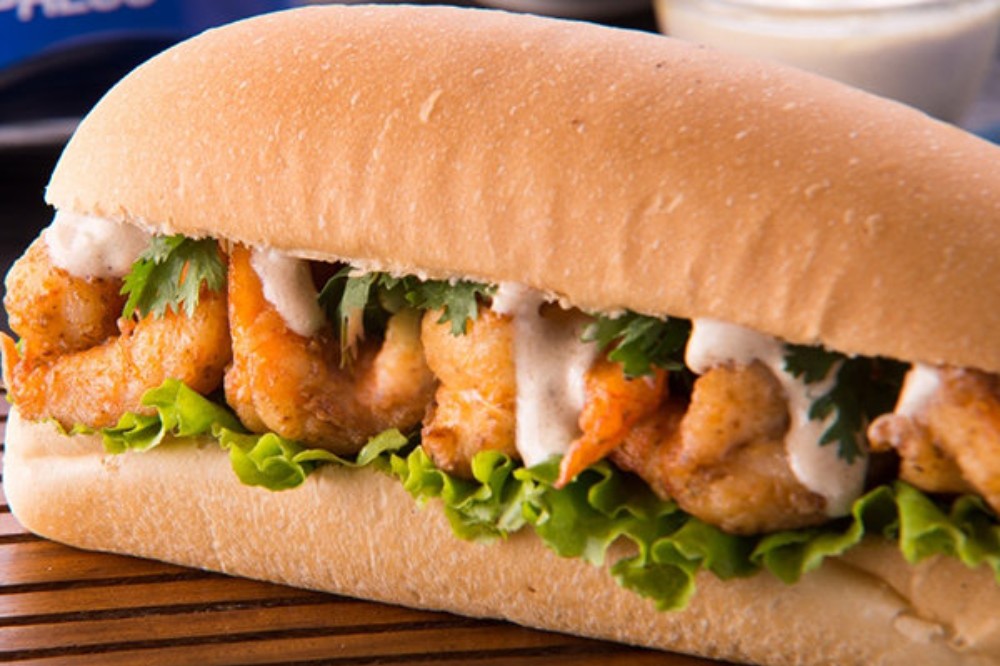 Mix Fried Sea Food Sandwich