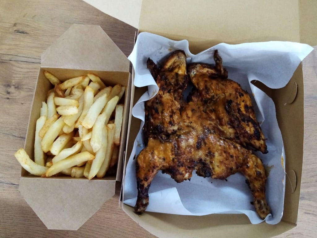 full chicken and large chips