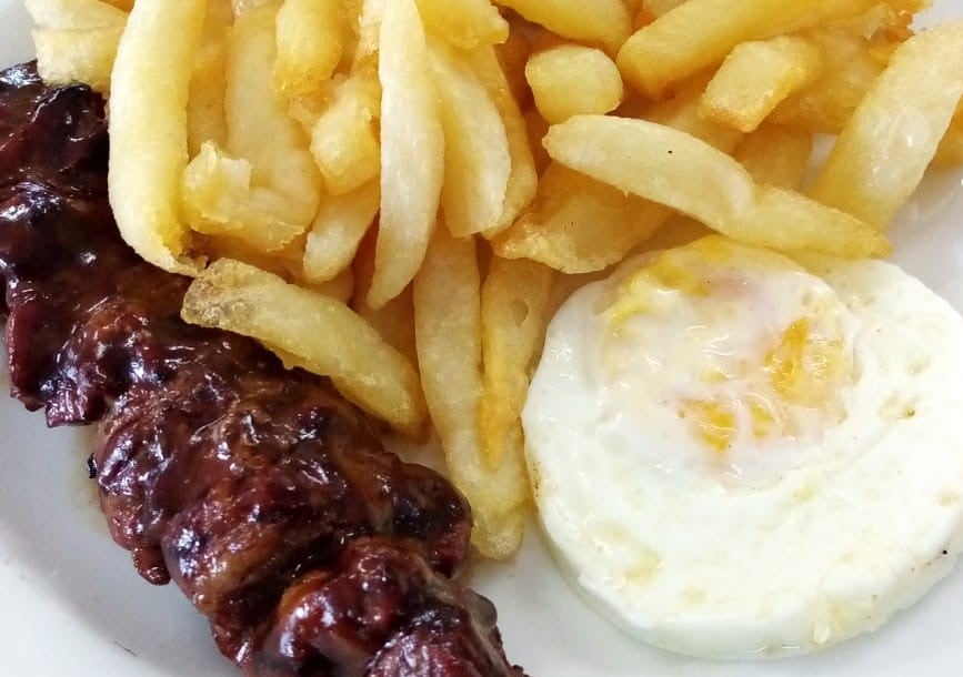 RUMP STEAK CHIPS & EGG LUNCH