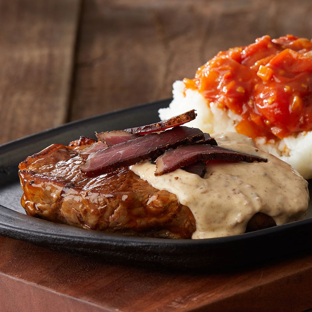 STEAK PLATE with pap or rice