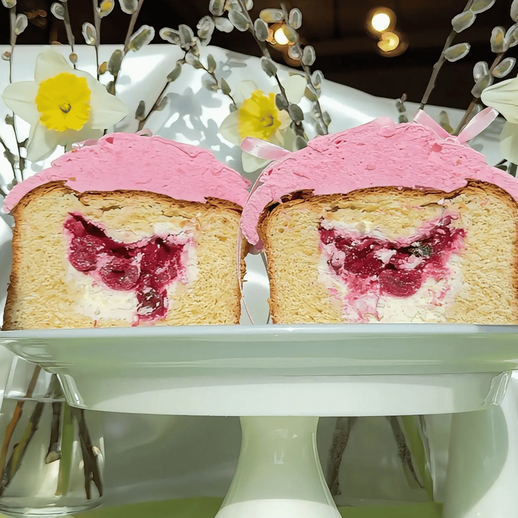 Паска з вишнею та вершковим кремом (730 грам)