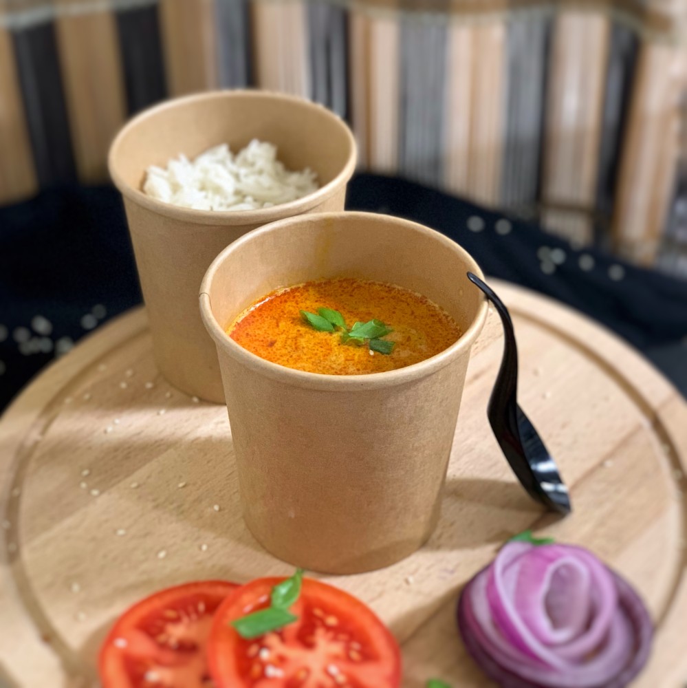 Ген Луен (Каррі жовтий) з паровим рисом/ Yellow curry soup with steamed rice 450 г