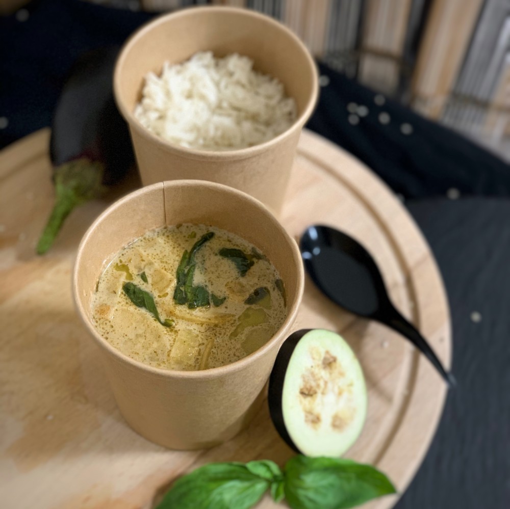 Ген Кеван (Каррі зелений) з паровим рисом / Green curry soup with steamed rice 450 г