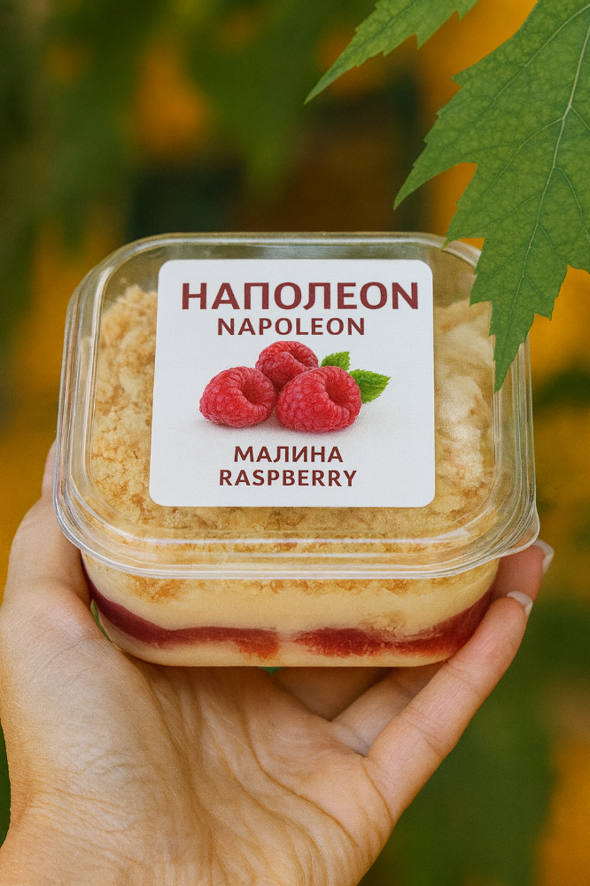Кейк Бокс Наполеон з малиною