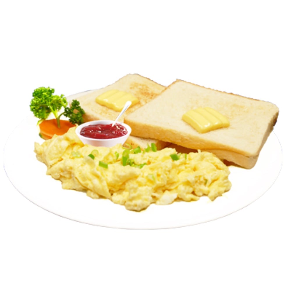 Scrambled Eggs, Jam & Toast