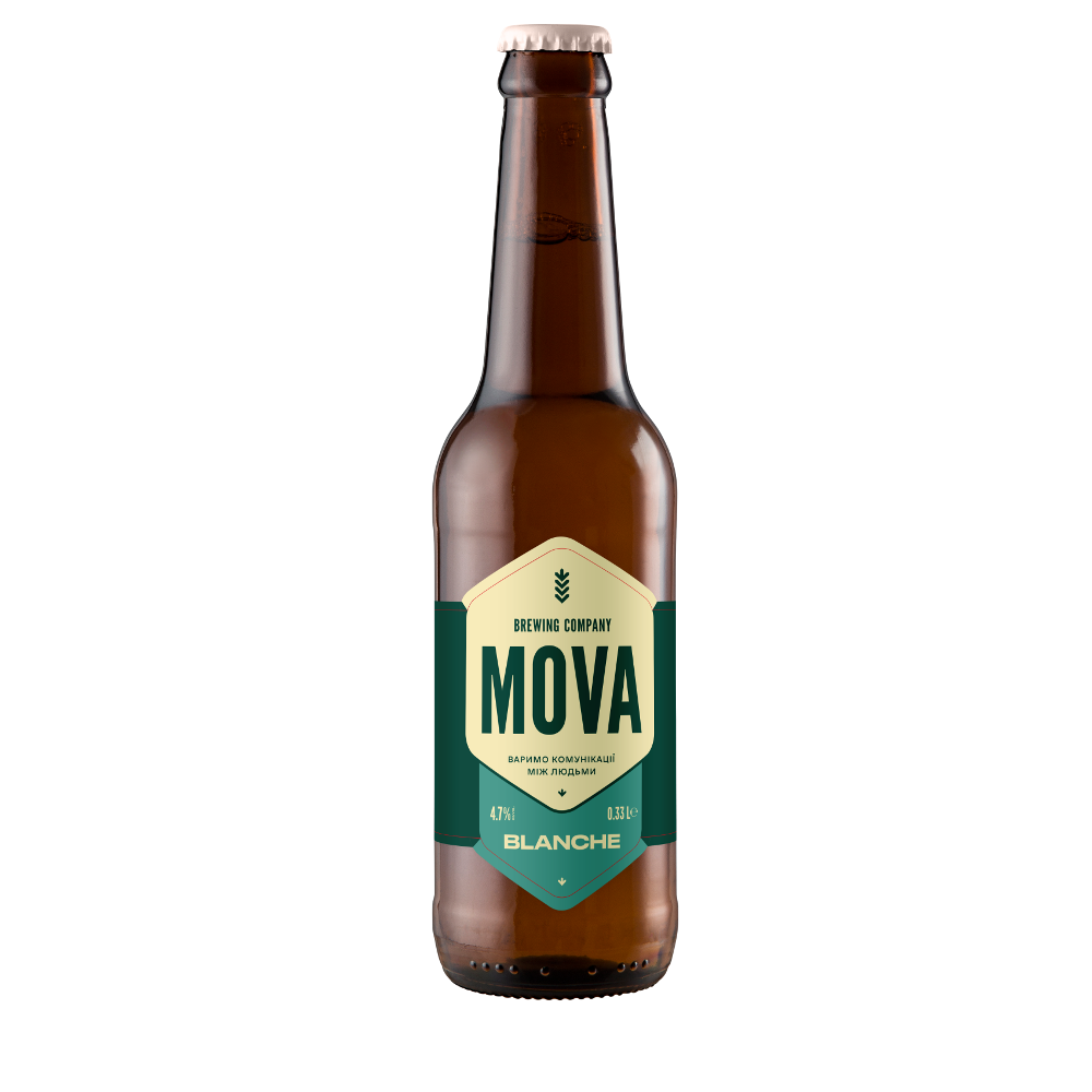 Пиво світле Blanche MOVA бут. 0,33л.