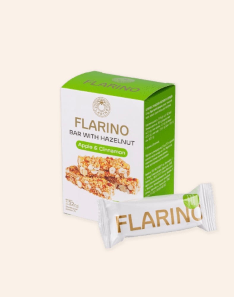 Батончик з фундуком, яблуком та корицею 25г.