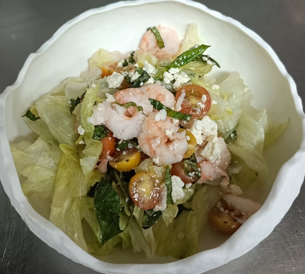 Poached Shrimp and Tomato Salad