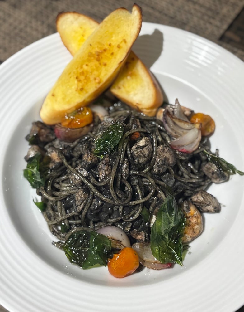 Squid Ink Pasta With Seafood