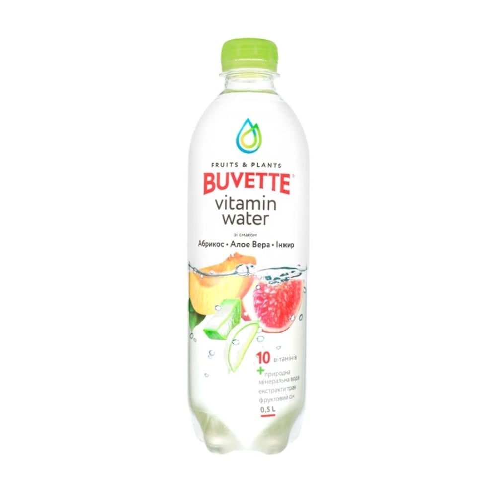 Напій 0,5л Buvette Vitamin Water зі смаком Абрикос-інжир