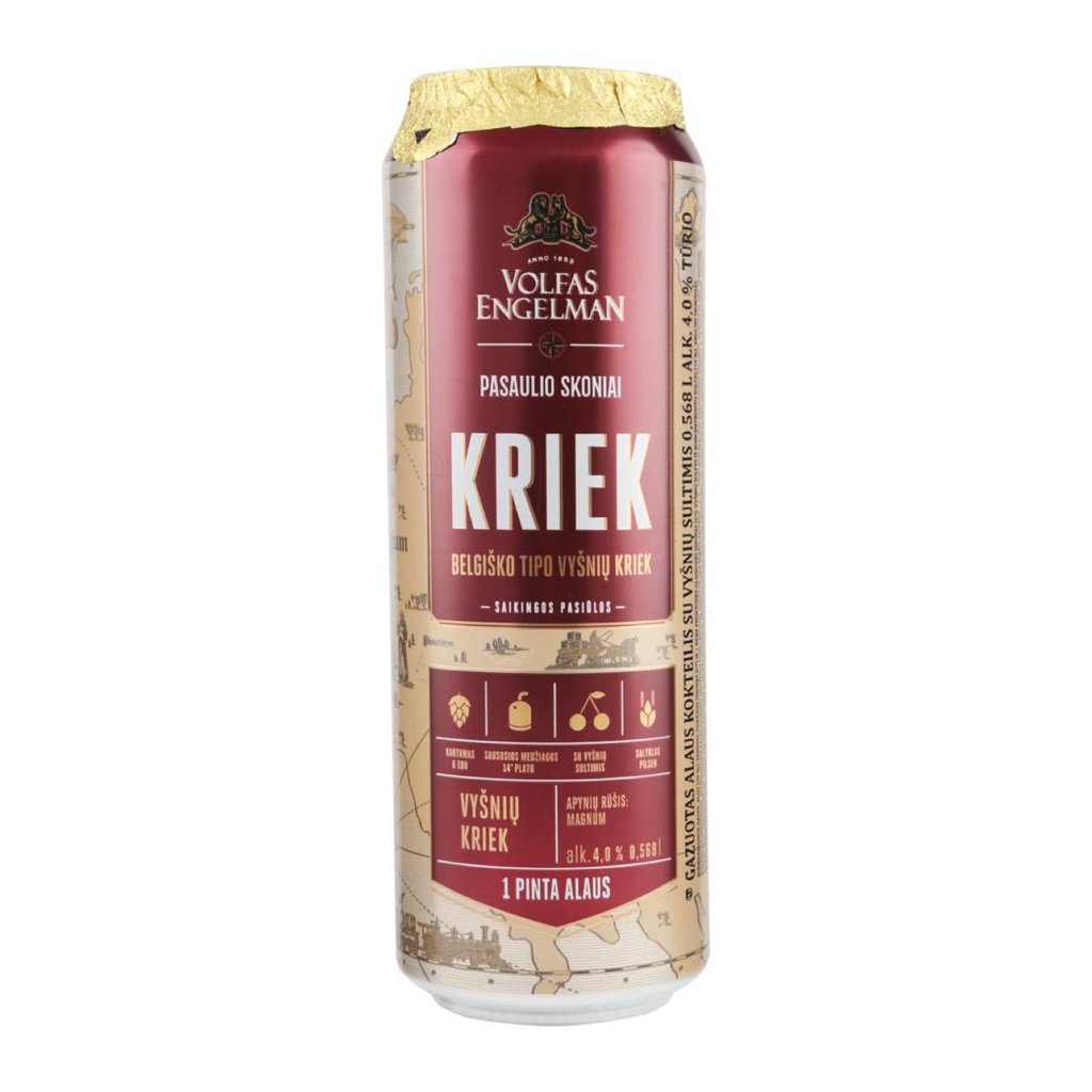 Volfas Engelman Cherry Kriek, 1 pint can