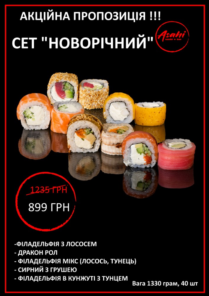 СЕТ "НОВОРІЧНИЙ" 1330 ГРАМ, 40 ШТ.