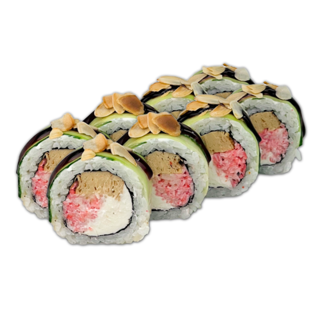 Рол лайт з крабом та мигдалем