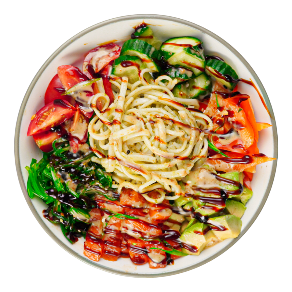 Боул з лососем та локшиною 380 г