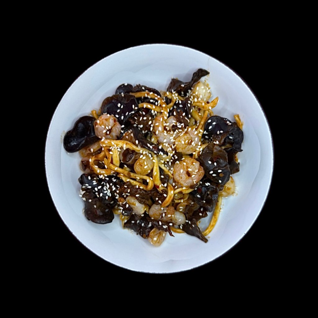 Локшина з креветками та морським гребінцем 🌶️🌶️