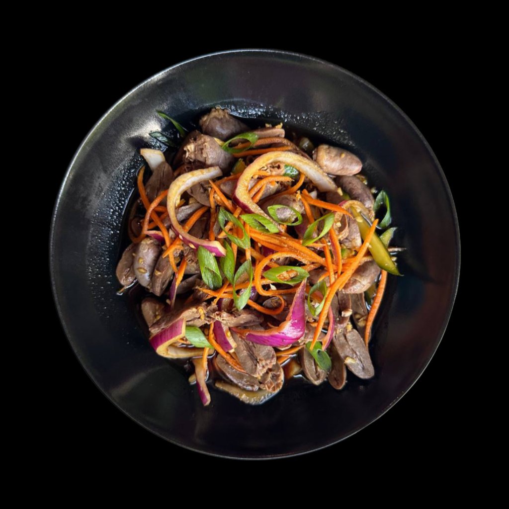 Салат з курячих сердець 