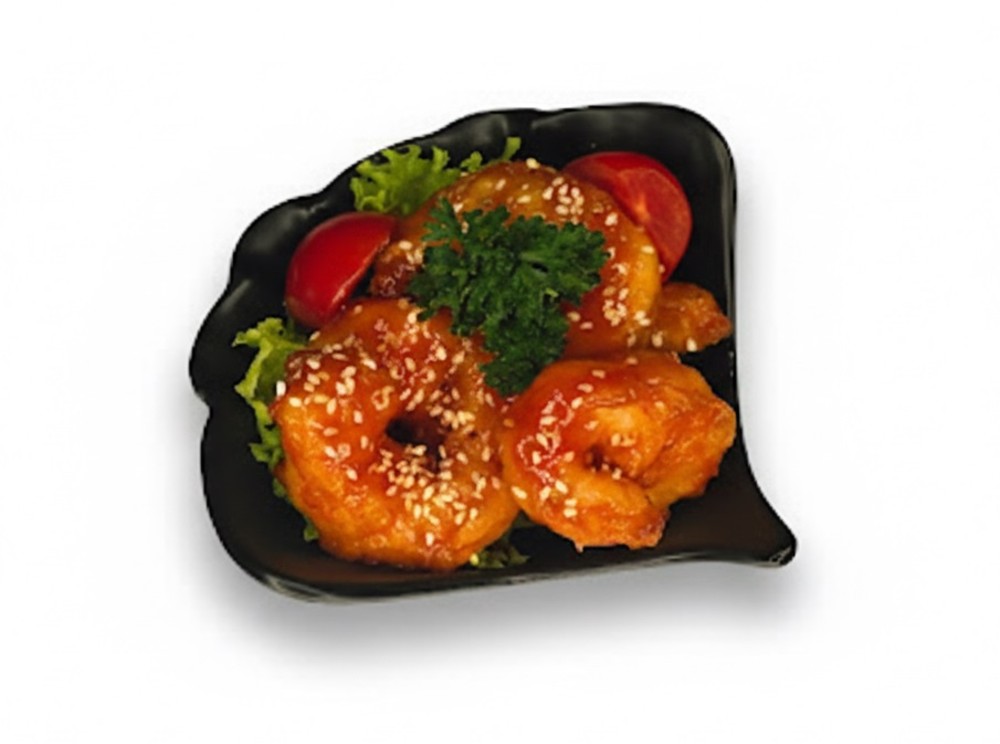 Креветки в кисло-сладком соусе