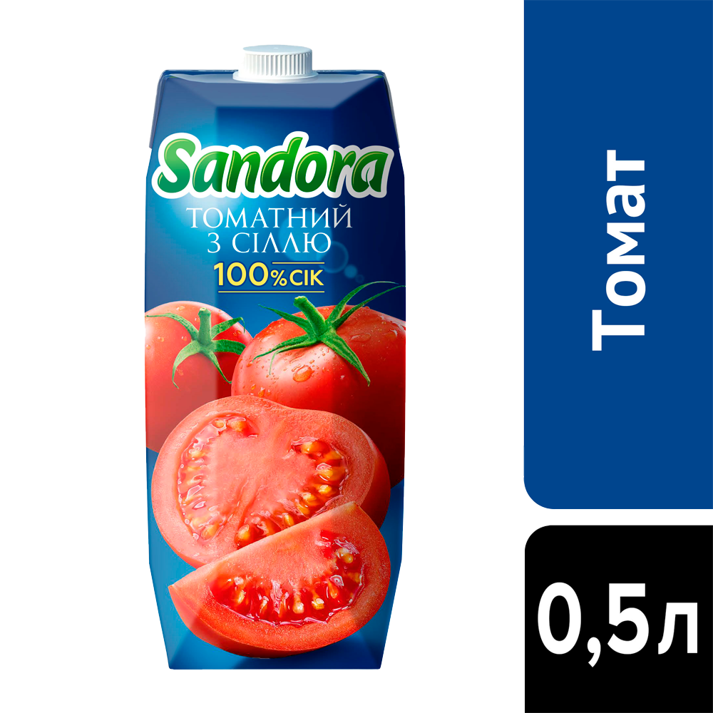 ТОМАТНИЙ СІК 0,5 Л SANDORA