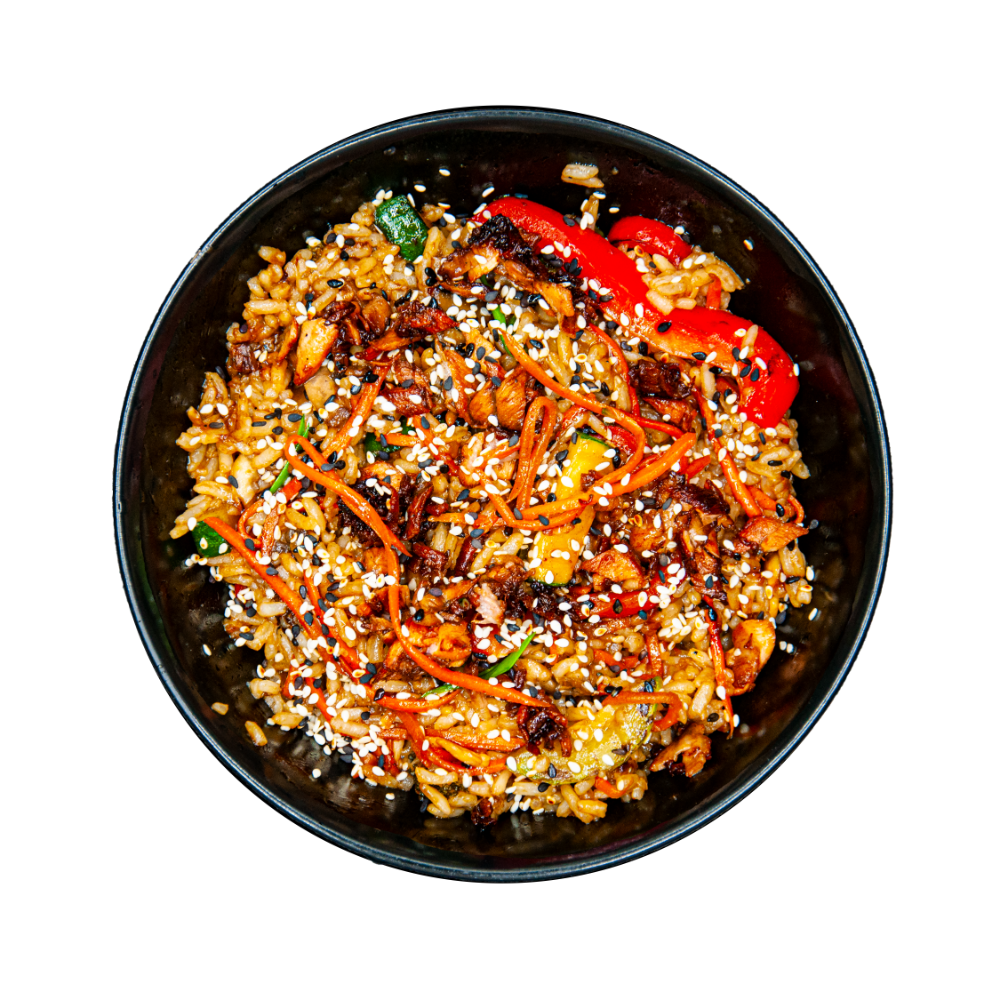  Теріякі WOK - рис з лососем