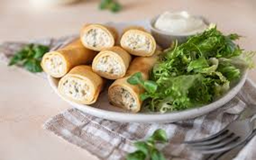 Млинці з куркою на кукурудзяному борошні