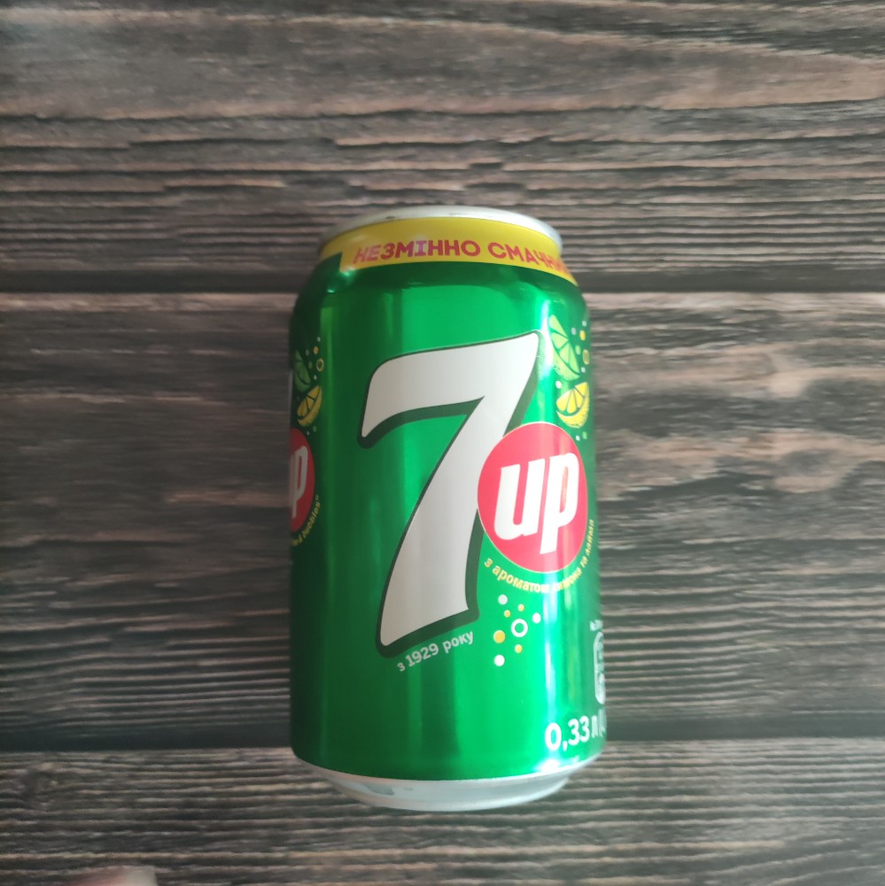 НАПІЙ БЕЗАЛКОГОЛЬНИЙ СИЛЬНОГАЗОВАНИЙ 7UP, 0.33Л