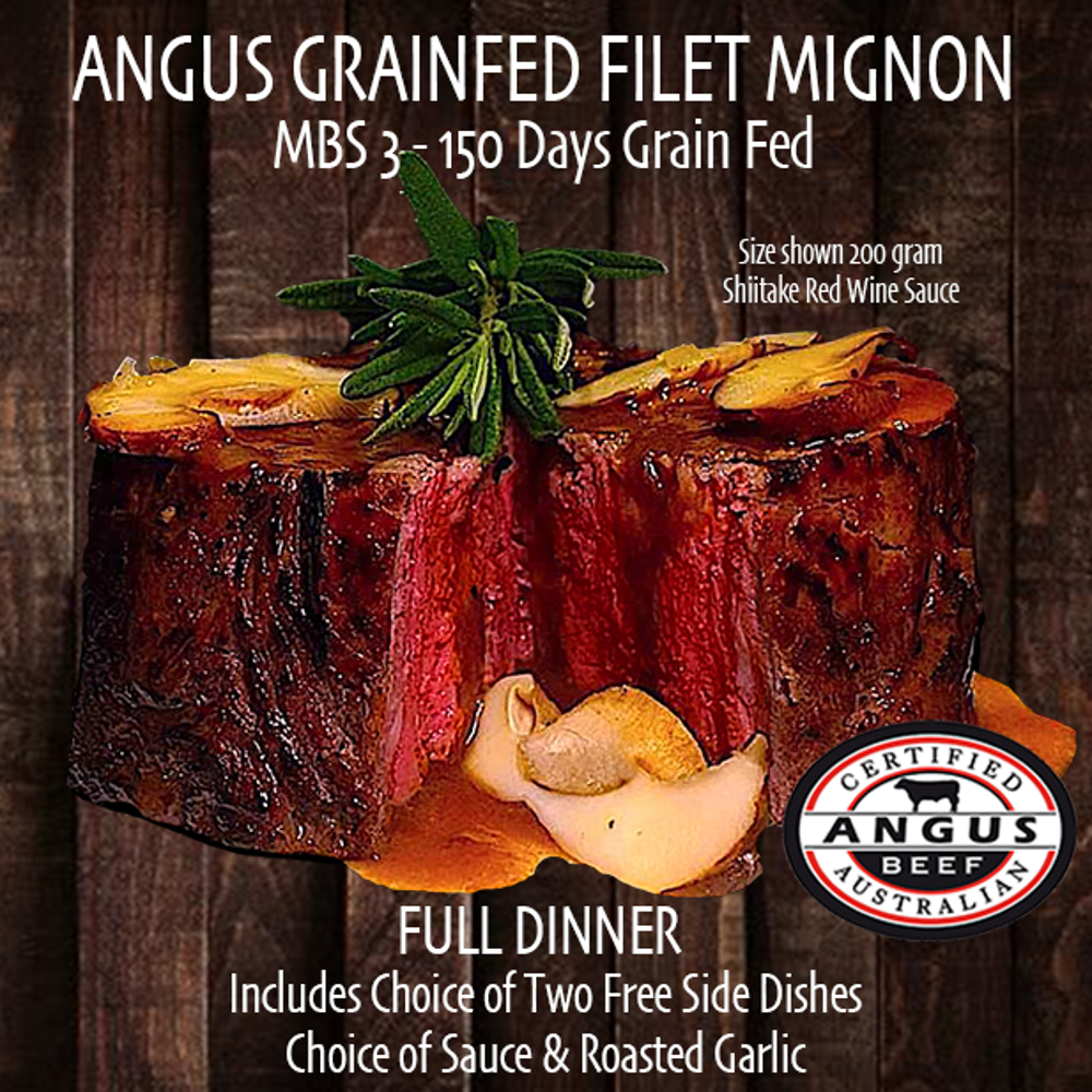Filet Mignon Steak ( AusBeef Angus 120 day Grain Fed Tenderloin) #408