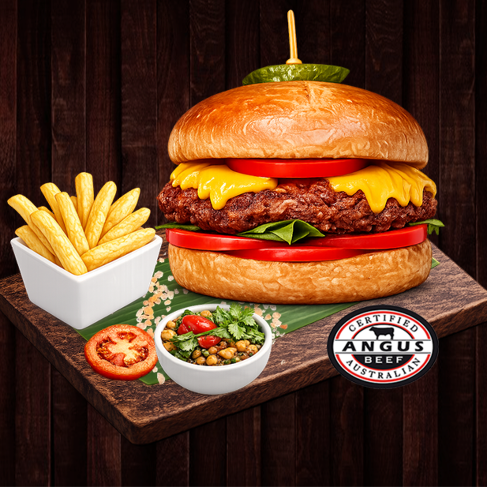 Angus Cheese Burger Set