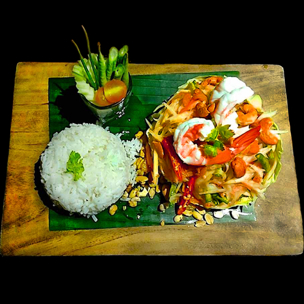 Som Tum Tai w/ Phuket Prawns