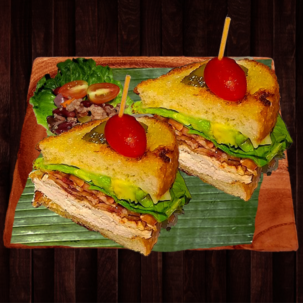 Chicken - Bacon - Avocado & Swiss on Grilled Sourdough