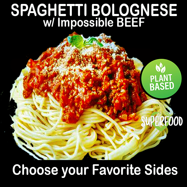 #304 Spaghetti Bolognese w/Plant Based Beef