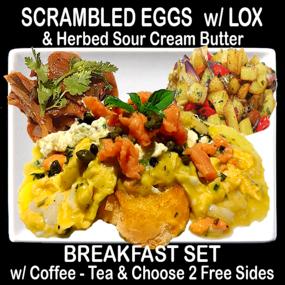 Herb Scrambled Eggs w/ LOX
