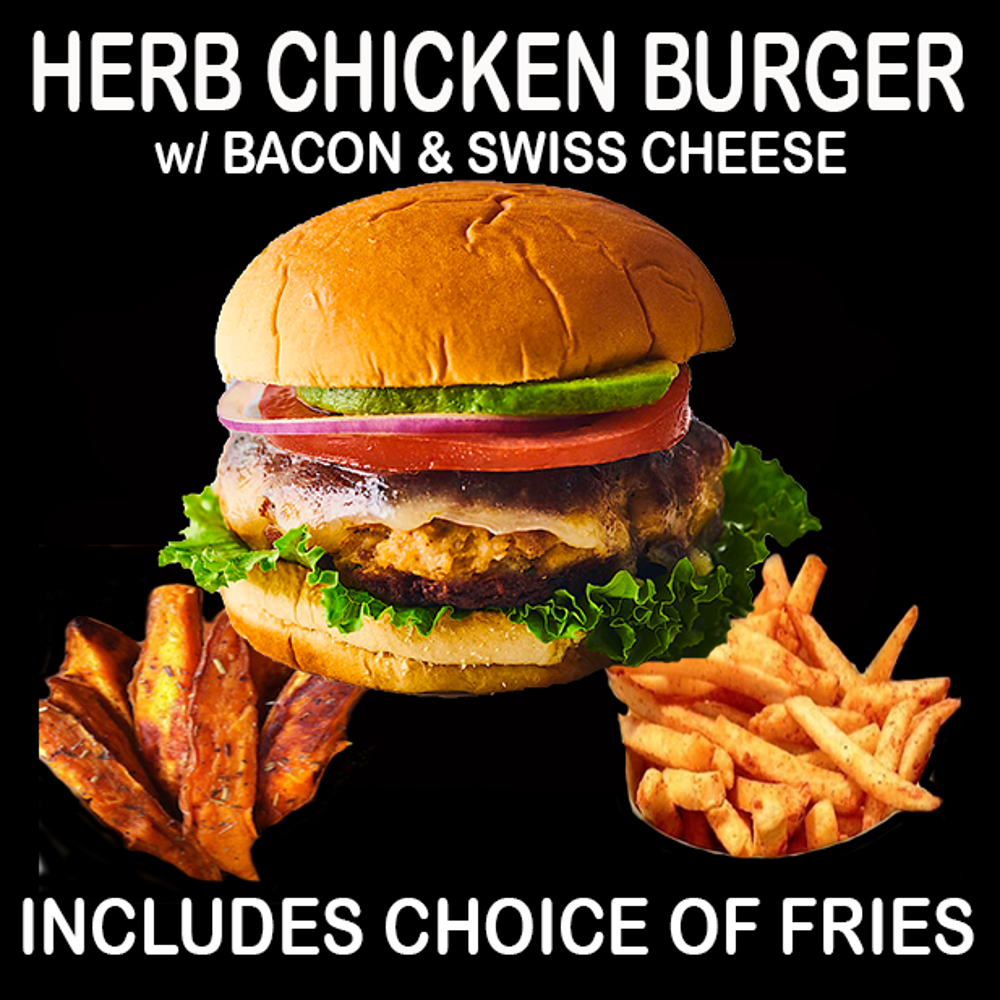 Chicken Bacon Swiss Burger #206