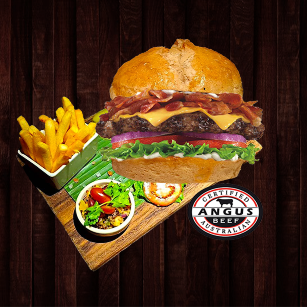 Angus Bacon Cheese Burger Set -