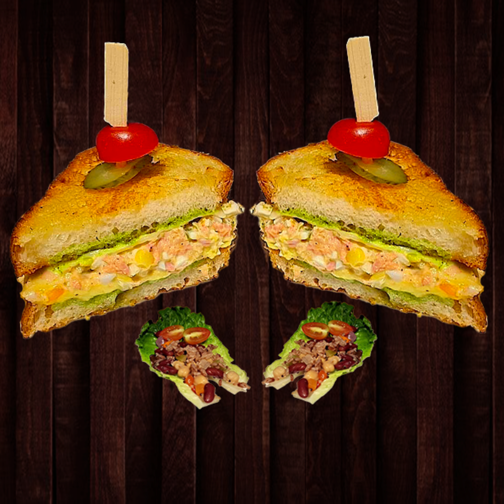 Grilled Tuna Pesto Swiss & Corn on Sourdough