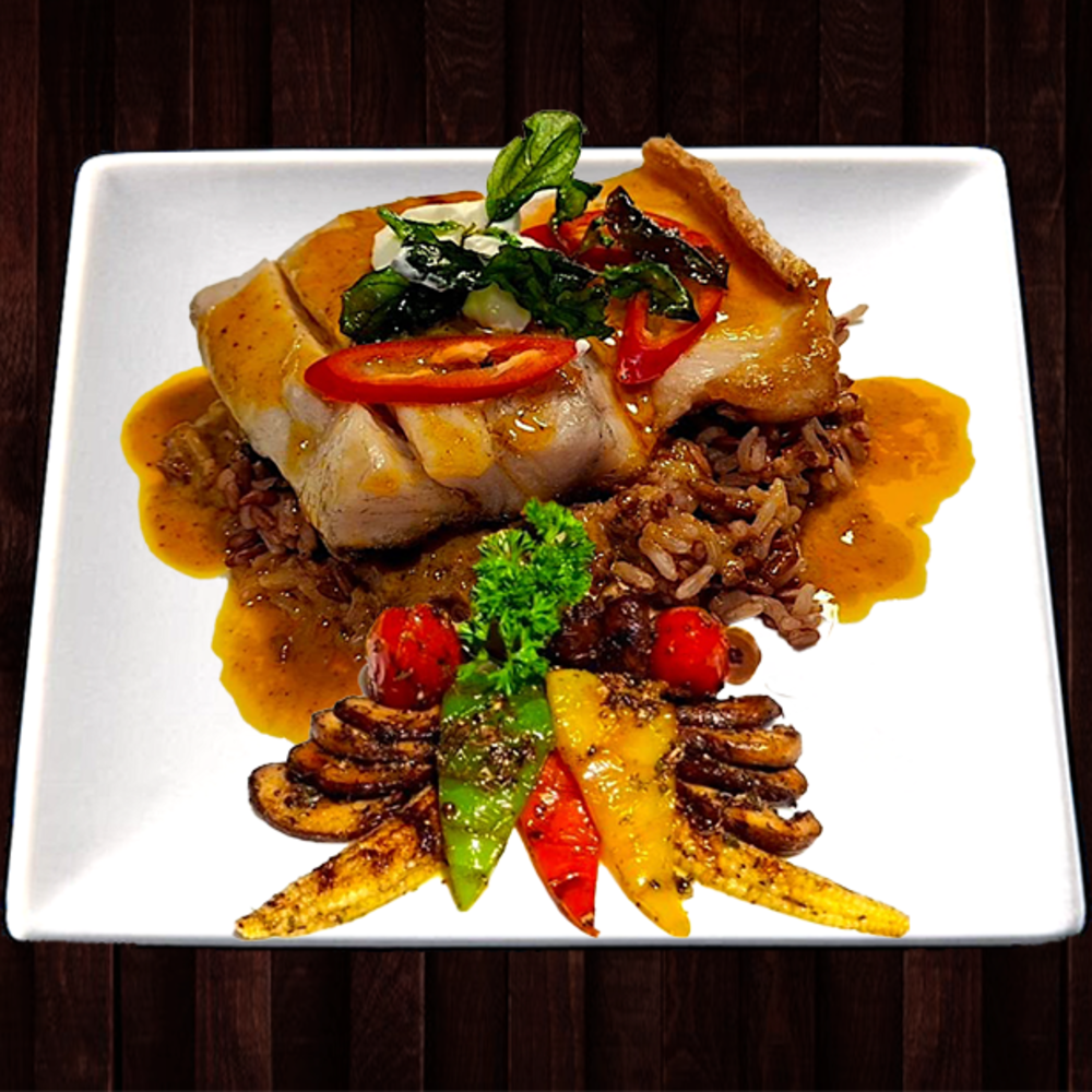 Grilled Sea Bass Coco Butter Curry