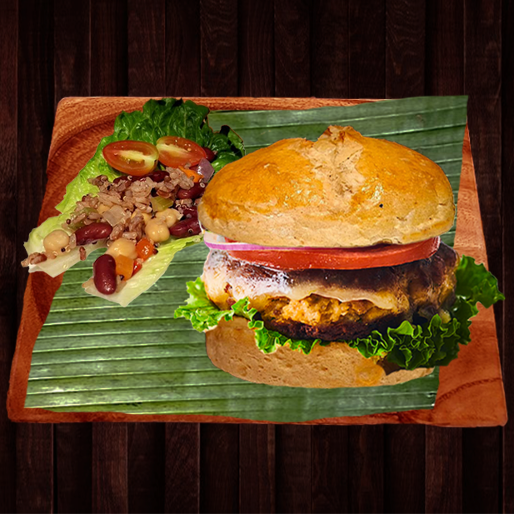 Herbed Chicken Swiss Burger