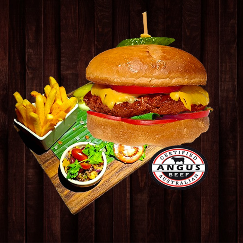 Angus Cheese Burger Set -
