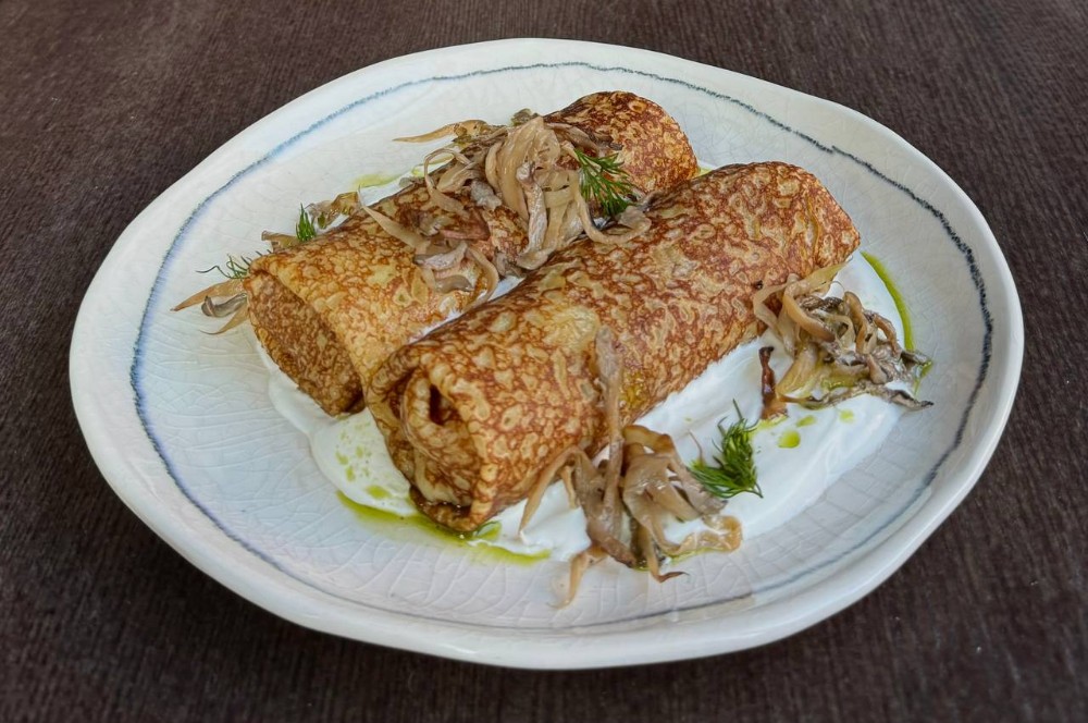 Млинці з куркою та грибами