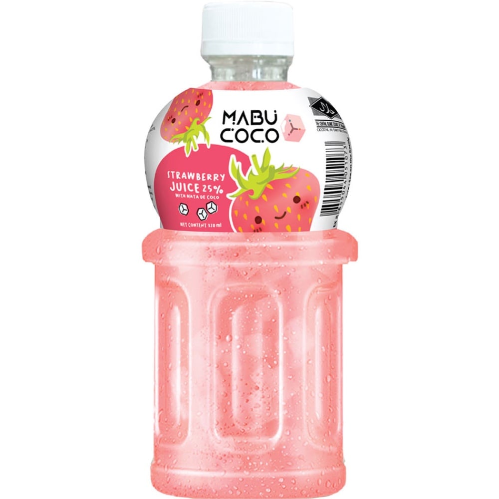 Напій негазований з соком полуниці та м'якоттю кокоса Mabu Coco 320мл